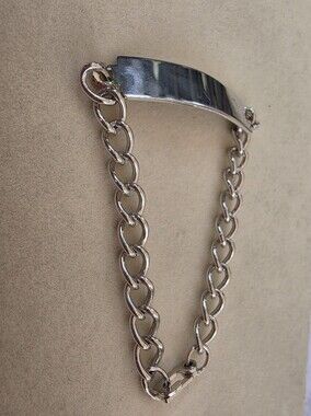 Vintage VNS Sterling Silver ID Bracelet | STG | Canadian Maker | 22.59g